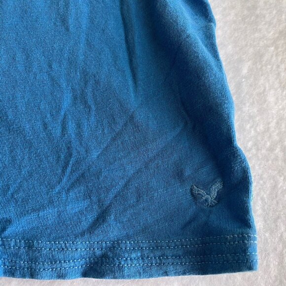American Eagle Shirt Size Large Lot 2 Blue Thin Short Sleeve Logo Graphic - Picture 12 of 14